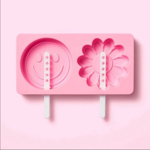 Stoney Clover x Target Pink Large Popsicles Molds - Daisy & Smiley Face - Picture 1 of 5
